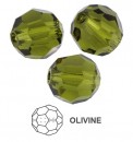 Preciosa, faceted round bead, olivine, 4mm - x10