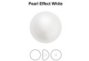 Preciosa, cabochon perla cristal, white, 8mm - x4