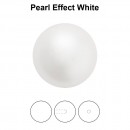 Perle Preciosa cu un orificiu, white, 8mm - x2