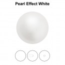 Preciosa one hole pearls, white, 8mm - x2