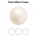 Preciosa one hole pearls, cream, 8mm - x2