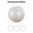 Perle Preciosa cu un orificiu, pearlescent white, 10mm - x2