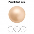 Preciosa one hole pearls, gold, 10mm - x2