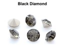 Preciosa chaton SS34, black diamond, 7mm - x4