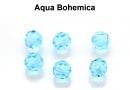 Preciosa, faceted round bead, aqua bohemica, 4mm - x10