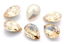 Ideal crystals, fancy drop, golden shadow, 10x7mm - x4