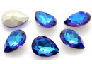 Ideal crystals, fancy drop, bermuda blue, 10x7mm - x4