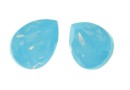 Ideal crystals, fancy drop, aqua mix opal, 10x7mm - x4