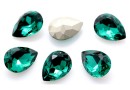 Ideal crystals, fancy drop, emerald, 10x7mm - x4