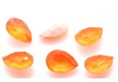 Ideal crystals, fancy drop, neon orange, 10x7mm - x4