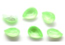 Ideal crystals, fancy drop, neon green, 10x7mm - x4