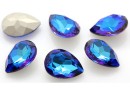 Ideal crystals, fancy drop, bermuda blue, 14x10mm - x2