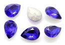 Ideal crystals, fancy drop, majestic blue, 14x10mm - x2