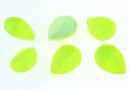 Ideal crystals, fancy drop, neon yellow, 14x10mm - x2