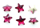 Ideal crystals, fancy star, ruby pink, 10mm - x1
