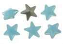 Ideal crystals, fancy star, mix aqua opal, 10mm - x1