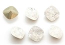 Ideal crystals, fancy square, mix crystal crackled, 12mm - x2