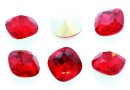 Ideal crystals, fancy square, ruby, 12mm - x2