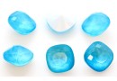 Ideal crystals, fancy square, neon blue, 12mm - x2