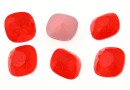 Ideal crystals, fancy square, neon red, 12mm - x2