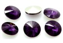 Ideal crystals, rivoli, dark purple amethyst, 10mm - x4