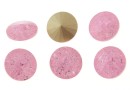 Ideal crystals, rivoli, mix light rose crackled, 12mm - x2