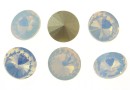 Ideal crystals, rivoli, mix crystal white opal, 14mm - x2