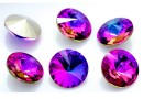 Ideal crystals, rivoli, mix fuchsia vitrail, 14mm - x2