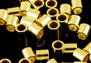 Tubular crimp, gold plated 925 silver, 1.5X2mm - x20pcs