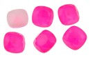 Ideal crystals, fancy square, neon pink, 12mm - x2