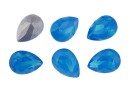 Ideal crystals, fancy picatura, caribbean blue opal, 10x7mm - x4