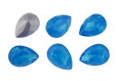 Ideal crystals, fancy drop, caribbean blue opal, 10x7mm - x4