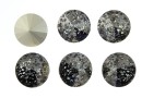 Ideal crystals, rivoli, black patina, 18mm - x1