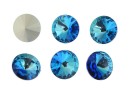 Ideal crystals, rivoli, bermuda blue, 18mm - x1