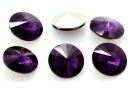 Ideal crystals, rivoli, purple amethyst, 16mm - x2