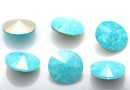 Ideal crystals, rivoli, mix aquamarine crackled, 12mm - x2