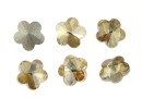 Ideal crystals, fancy flower, golden shadow, 6mm - x2