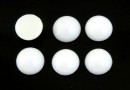 Ideal crystals, cabochon, white, 3.8mm - x10