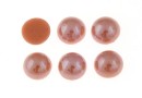 Ideal crystals, cabochon, caramel brown, 6.5mm - x2