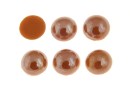 Ideal crystals, cabochon, chocholate delite, 6.5mm - x2