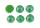 Ideal crystals, cabochon, light green, 6.5mm - x2