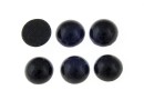 Ideal crystals, cabochon, jet, 3.8mm - x10