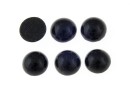 Ideal crystals, cabochon, black, 6.5mm - x2