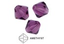 Preciosa, bicone bead, amethyst, 3mm - x40