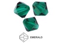 Preciosa, bicone bead, emerald, 3mm - x40