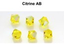 Preciosa, bicone bead, citrine AB, 3mm - x40