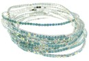 Martissor elastic bracelet, opal azure mix, inside 5.5cm - x1