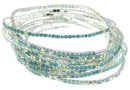 Martissor elastic bracelet, opal azure mix, inside 5.5cm - x1