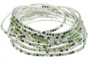 Martissor elastic bracelet, mix fern green, inside 5.5cm - x1