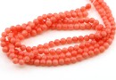 Mallorca type pearls, round, coral, 4.5mm